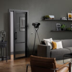 Black Tribeca Tinted Glass Internal Door Fully Finished - Image 2