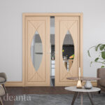Internal Door Oak Amalfi Glazed Fully Finished - Image 2