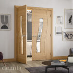 Internal Door Oak Cadiz Glazed Fully Finished - Image 2