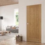 Acoustic internal door in oak finish with 33dB rating - Oak Ely Untreated in Situ