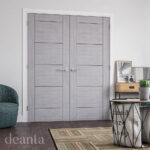 Internal Fire Door Light Grey Ash Montreal Fully Finished - Image 2