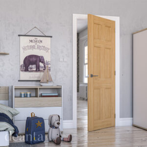 Internal Door Oak Oxford 6 Panel Fully Finished - Image 2