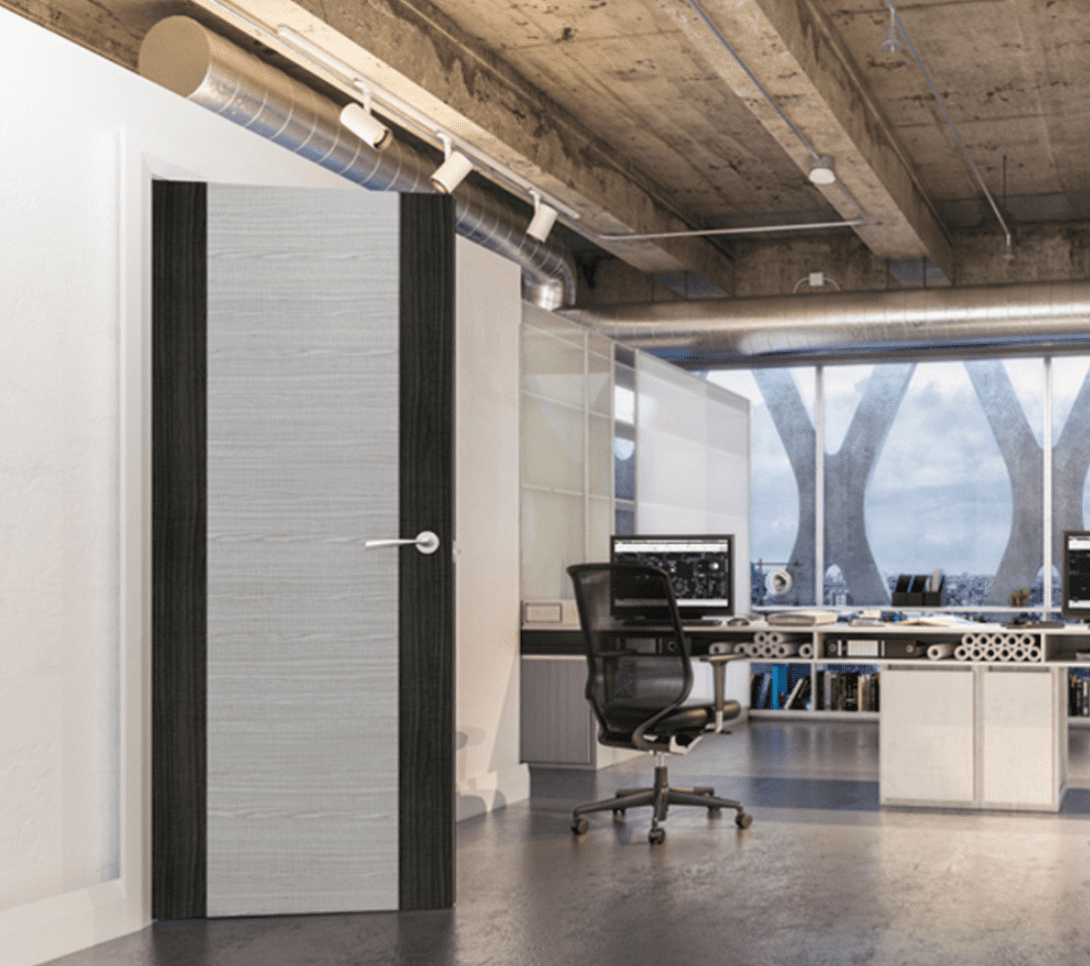 Flush commercial fire-rated doors FD60 in educational building