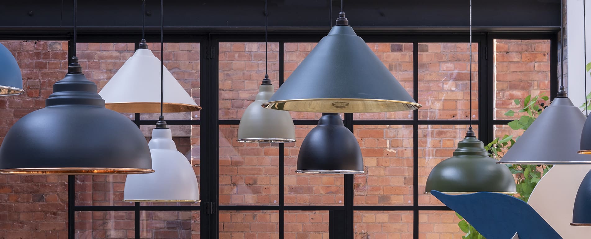 Industrial pendant and cluster lighting inspired by British industrial design