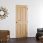 Oak Kingston 4 Panel Internal Door Untreated - Image 2