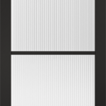 Internal Door Black Soho Reeded Glass
