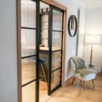 Black Soho Reeded Glass Internal Door - Image 2