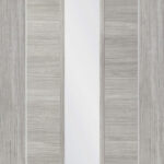 White Grey Forli with Clear Glass Internal Laminate Door