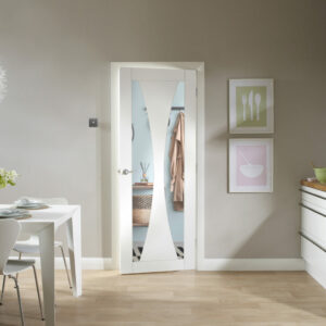White Primed Verona Clear Glass in situ