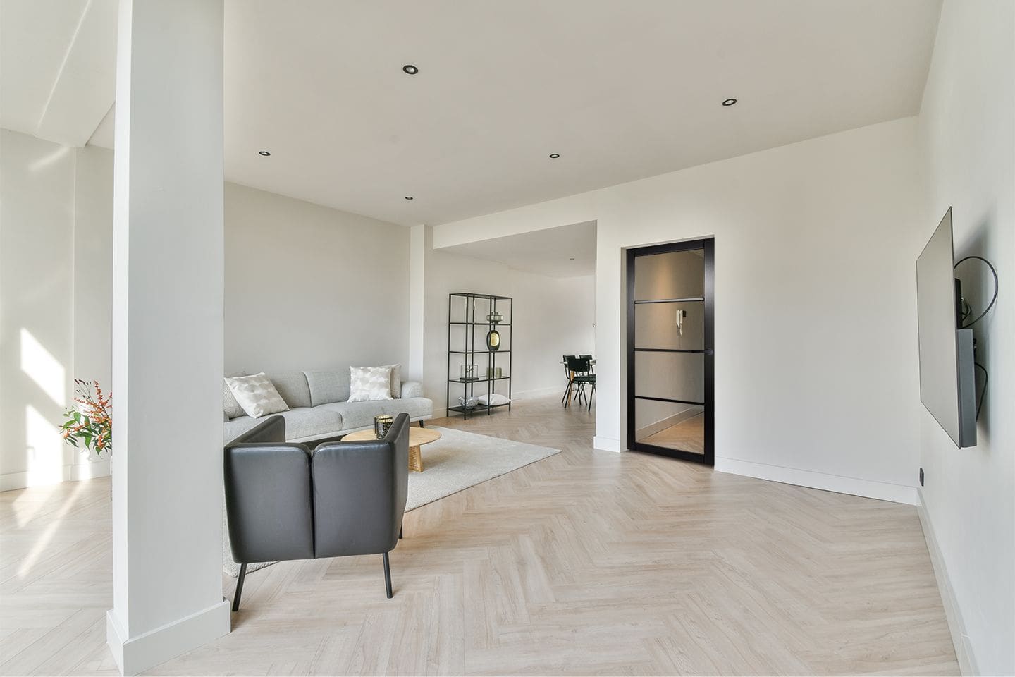 Black Rome Internal Door Clear Glass - Image 2