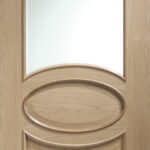 Oak Calabria Clear Bevelled Glass Internal Door Untreated