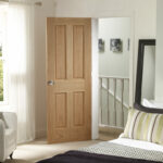 Internal Fire Door Oak Victorian 4 Panel Untreated - Image 2