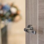 STATUS Nevada Lever Door Handle on Round Rose PC - Image 2