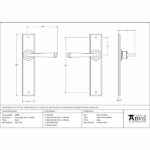 Black Large Avon Lever Latch Set - Image 2