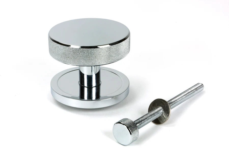 Polished Chrome Brompton Centre Door Knob (Plain) - Image 2