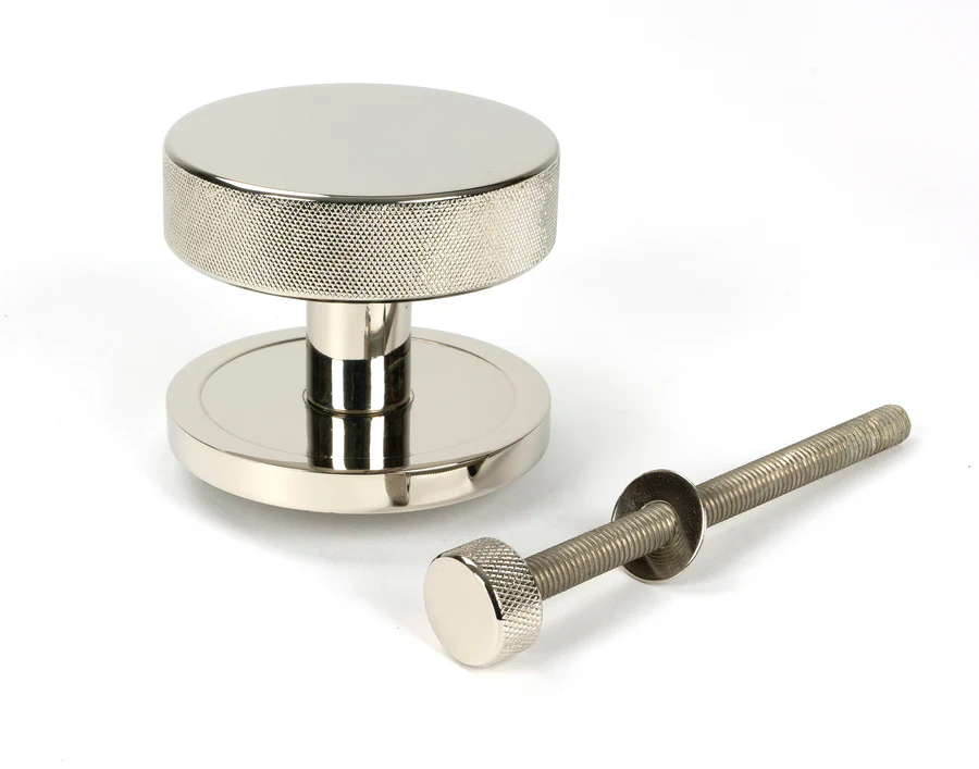 Polished Nickel Brompton Centre Door Knob (Plain) - Image 2