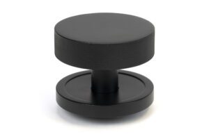 Matt Black Brompton Centre Door Knob (Plain)