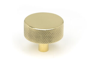 Polished Brass Brompton Cabinet Knob - 38mm (No rose)