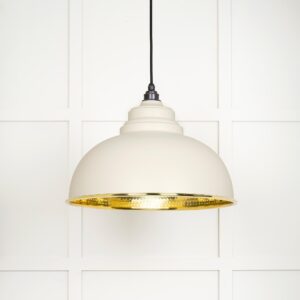 Hammered Brass Harborne Pendant in Teasel