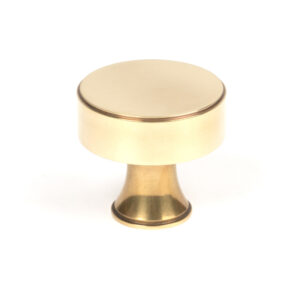 Aged Brass Scully Cabinet Knob - 38mm