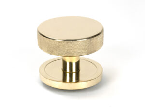 Polished Brass Brompton Centre Door Knob (Plain)