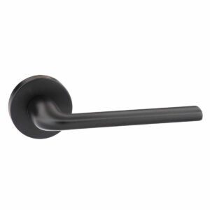 Forme Milly Lever Door Handle on Minimal Round Rose MB