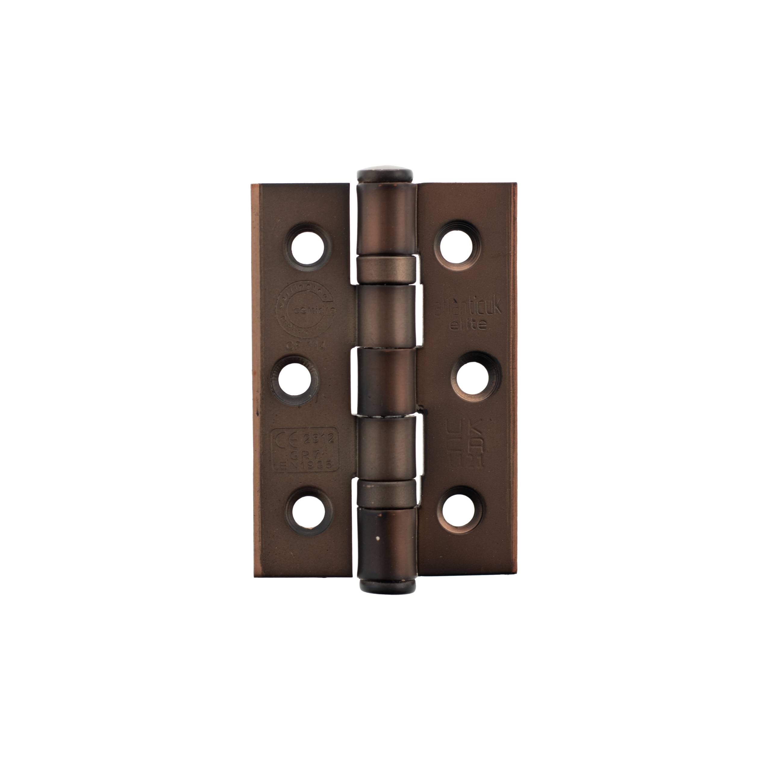 Atlantic CE Fire Rated Grade 7 Ball Bearing Hinges 3" x 2" x 2mm - Antique Copper