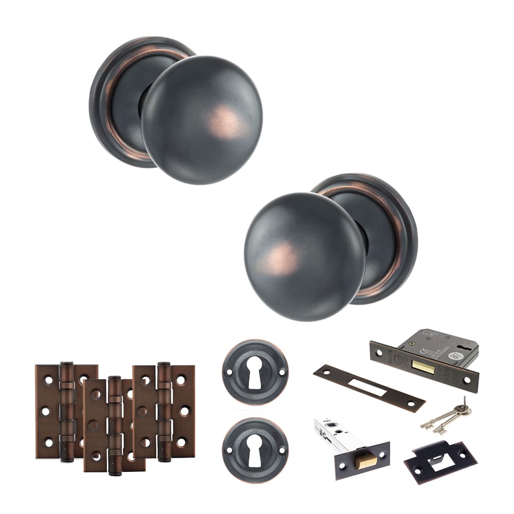 Old English Harrogate Solid Brass Mushroom Mortice Knob on Concealed Fix Rose - AC - Image 4