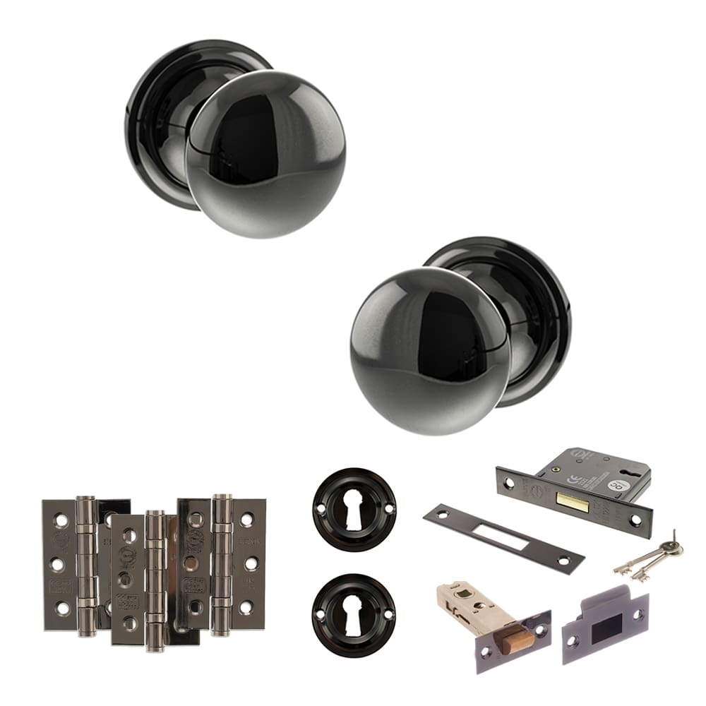 Old English Harrogate Solid Brass Mushroom Mortice Knob on Concealed Fix Rose - BN - Image 4