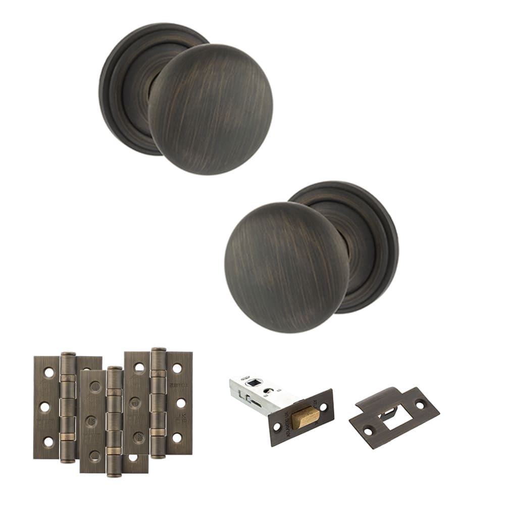 Old English Harrogate Solid Brass Mushroom Mortice Knob on Concealed Fix Rose - UB - Image 2