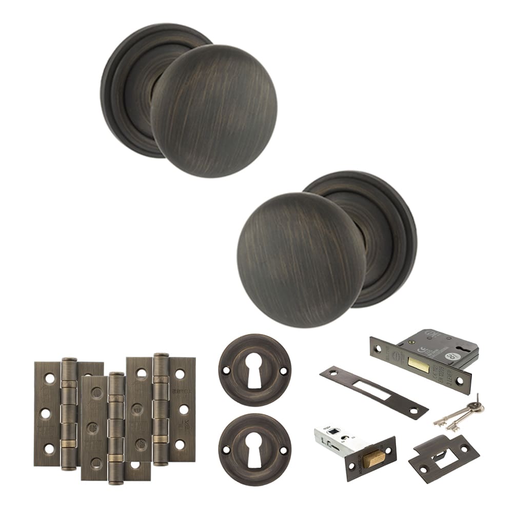 Old English Harrogate Solid Brass Mushroom Mortice Knob on Concealed Fix Rose - UB - Image 4