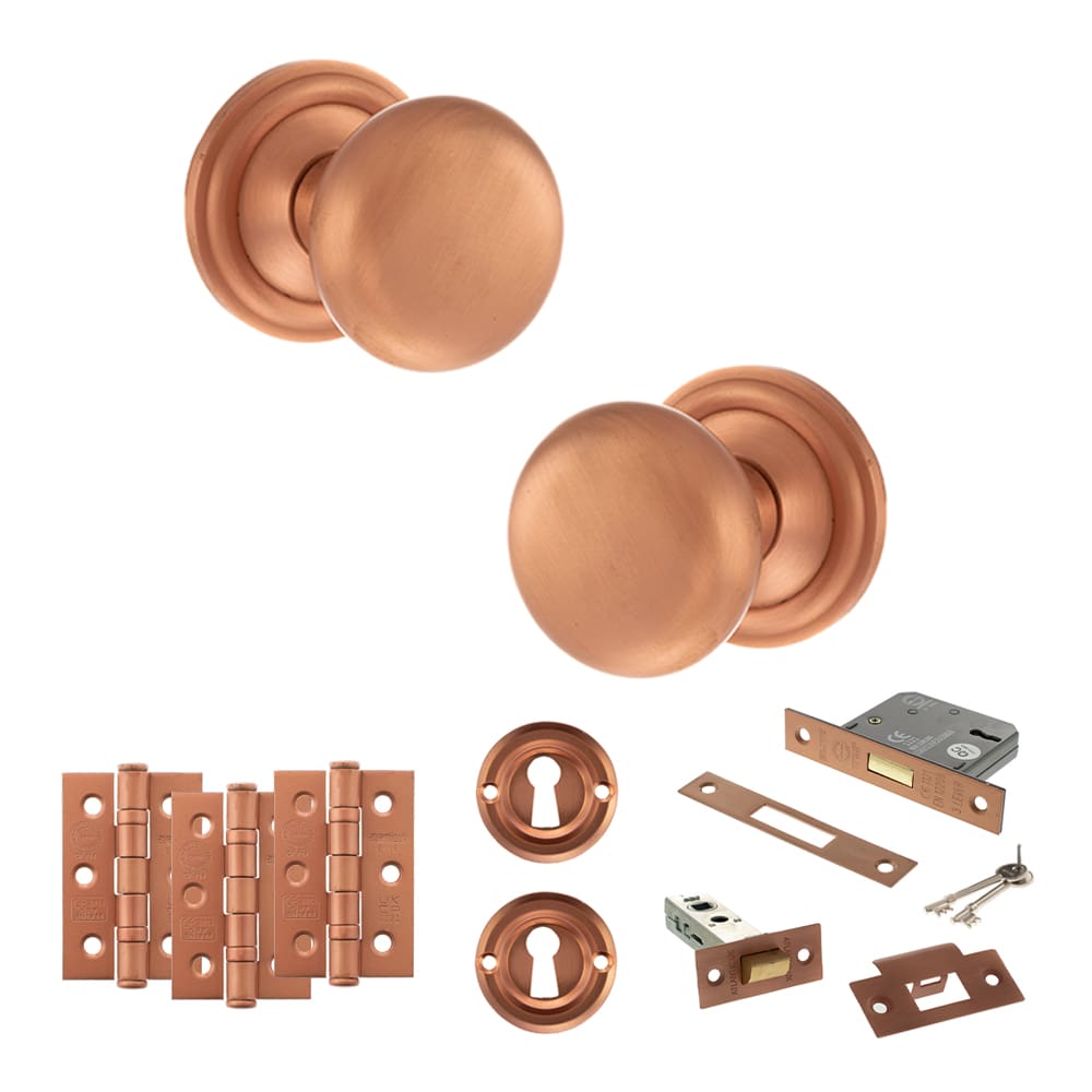 Old English Harrogate Solid Brass Mushroom Mortice Knob on Concealed Fix Rose - USC - Image 4