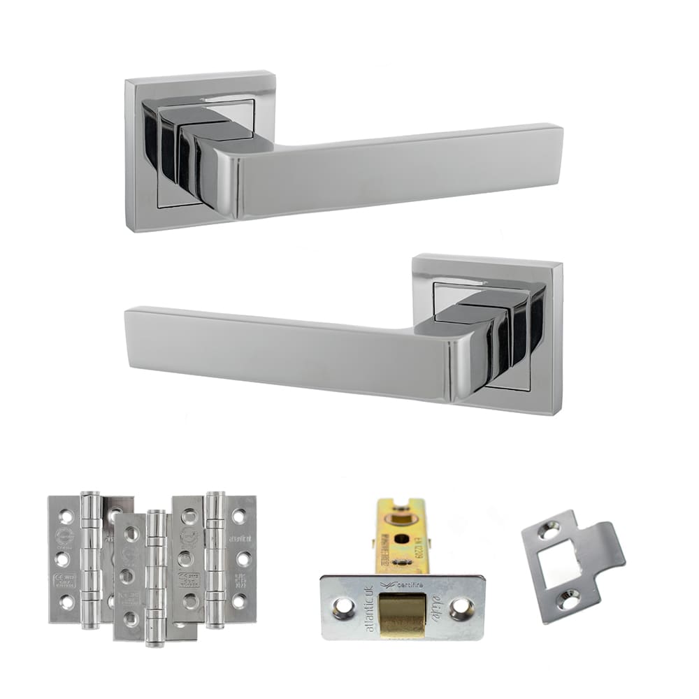 Atlantic Montana Latch Dorpac in polished chrome with 2.5" latch and hinges