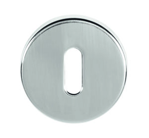 Tupai Rapido CurvaLine Key Escutcheons on Round Rose - Bright Polished Chrome
