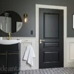 Windsor Black 3 Panel Internal Door with raised panelling – elegant prefinished design for modern and traditional homes