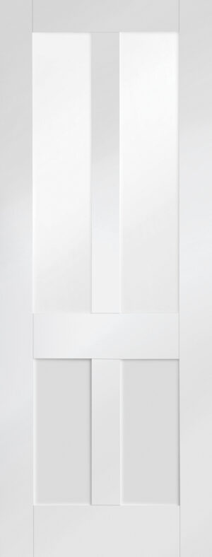 White Malton Shaker Door Clear Flat Glass