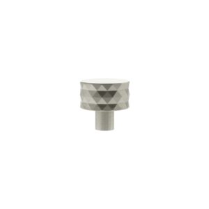 Millhouse Brass Chrysler Diamond Round Cabinet Knob Handle - Satin Nickel