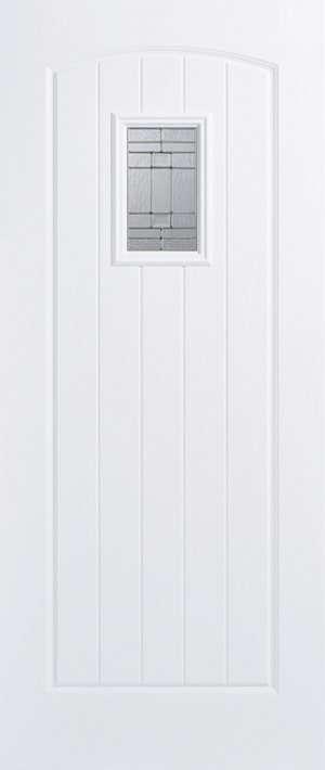 External GRP Cottage White Glazed 1L Door