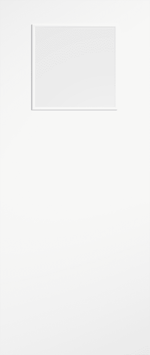 Primed White Flush 1G FD30 fire-rated internal glazed door with beading