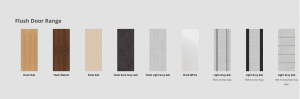 Architectural flush internal doors in oak, walnut, ash, grey, and white finishes – ideal for large-scale developments and fit-outs.