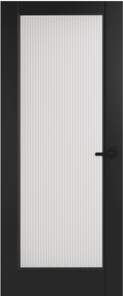 Ravenna Black Reeded 1 Light Internal Door – reeded glass black prefinished door by Doorphoria
