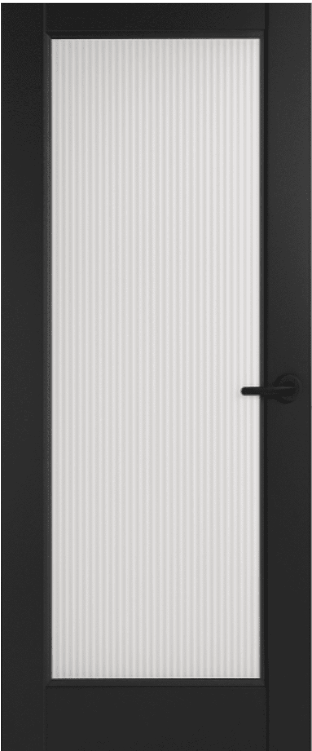 Ravenna Black Reeded 1 Light Internal Door – reeded glass black prefinished door by Doorphoria