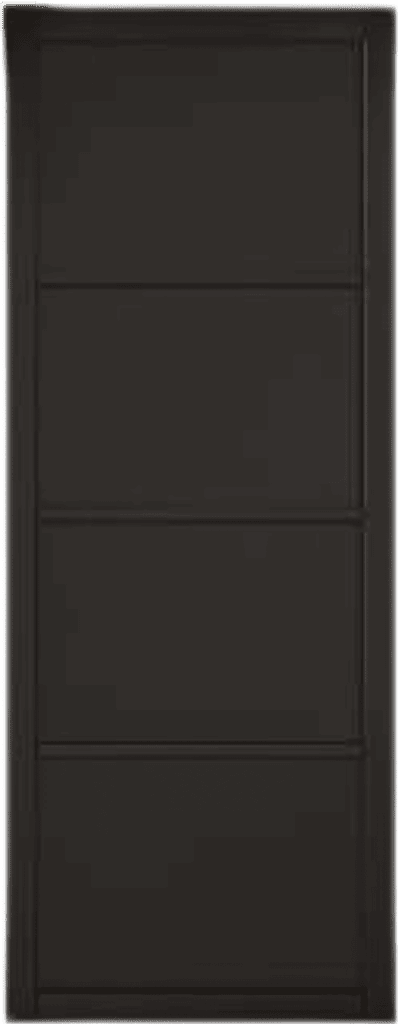 Black Rome Industrial Style Door – 4 Panel Deluxe Black Finish by Doorphoria