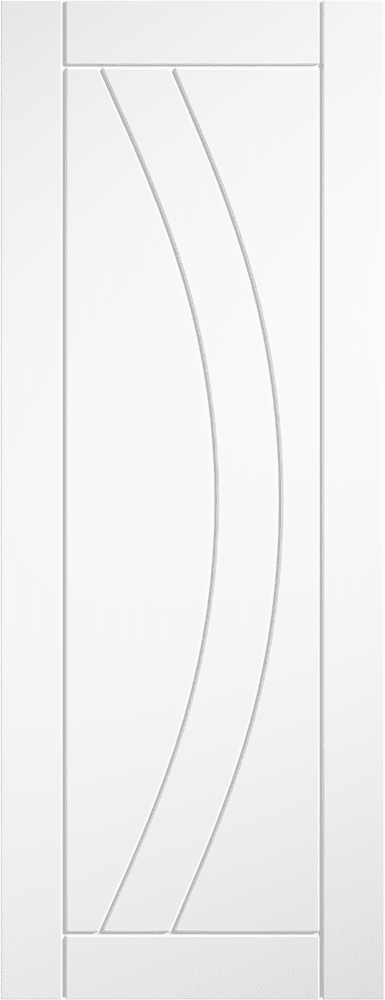 White Girona Internal Door Primed with curved groove detailing