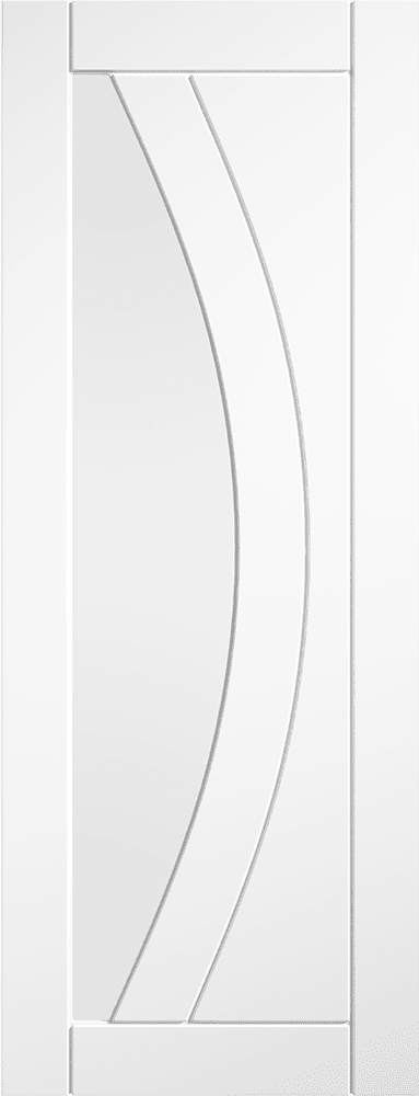 White Girona clear glazed internal door