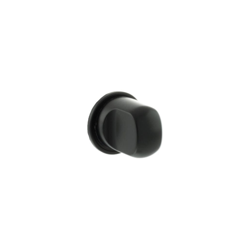 Atlantic Forme Concealed Rose Euro Escutcheon in matt black with a minimalist round design.