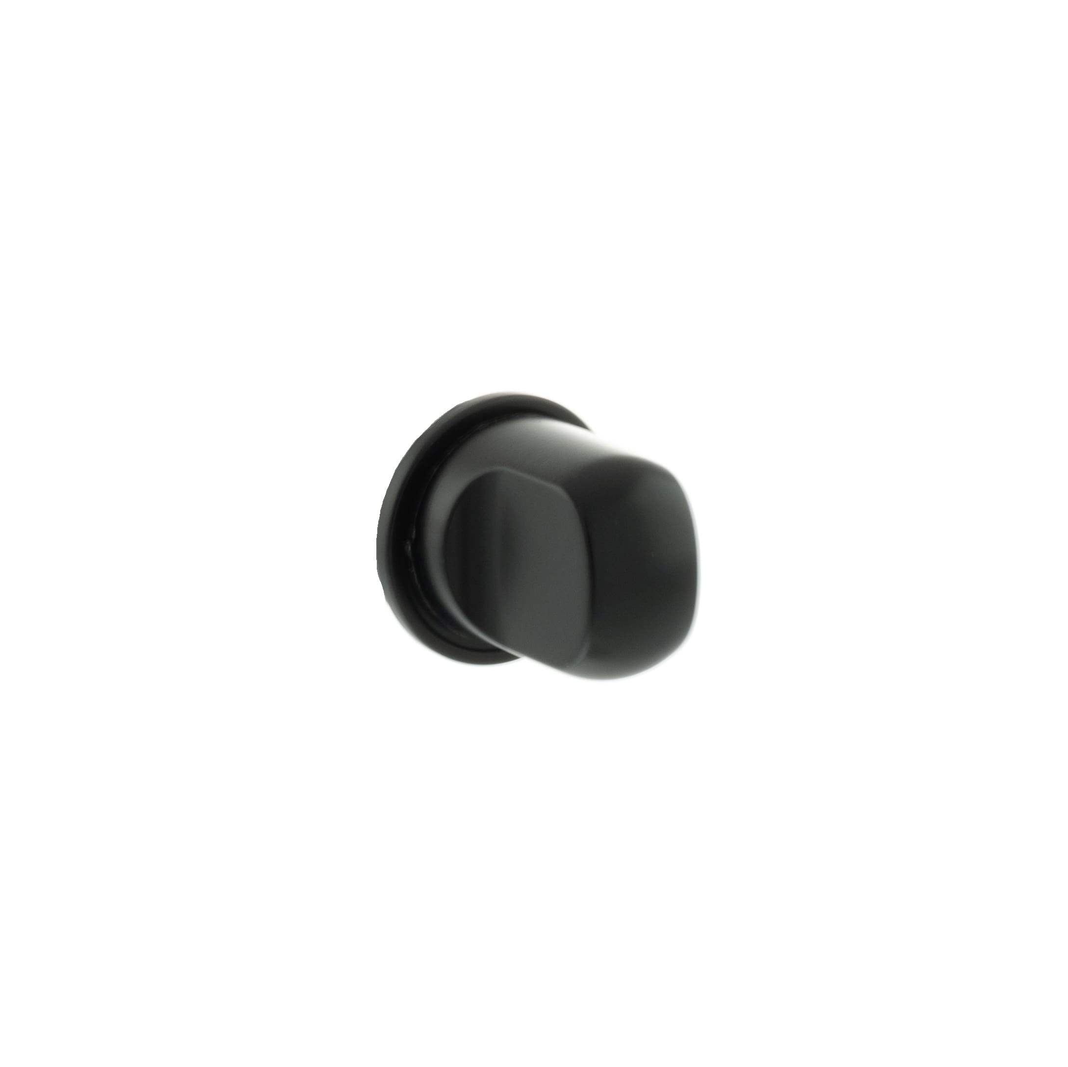 Atlantic Forme Concealed Rose Euro Escutcheon in matt black with a minimalist round design.