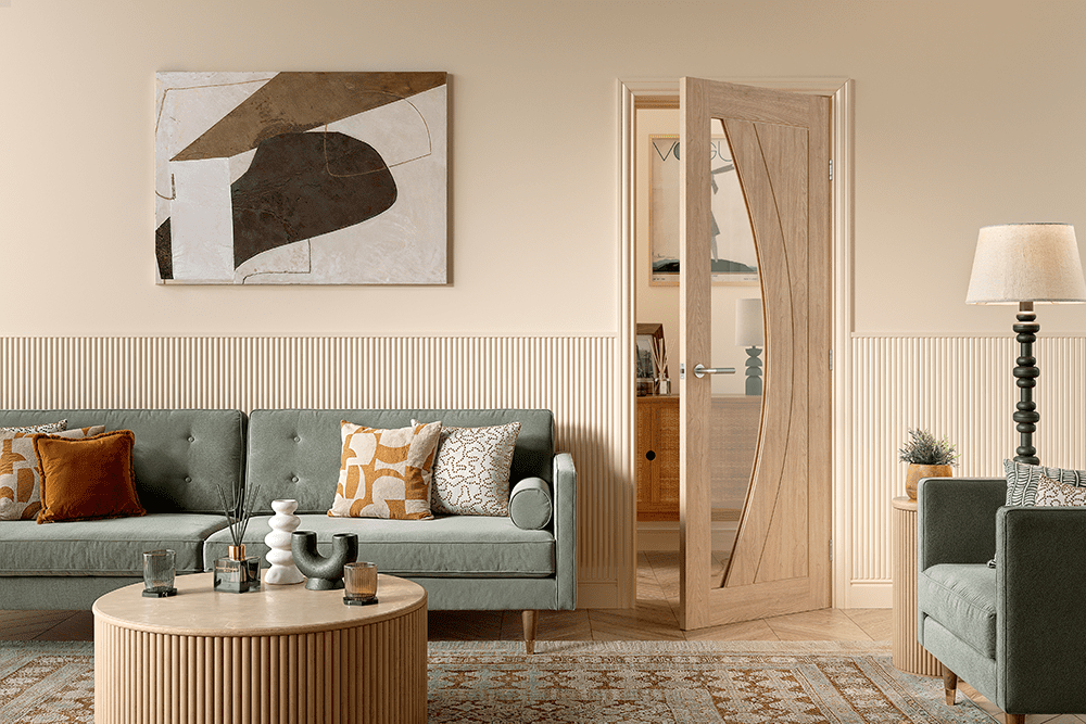 Girona Oak Glazed Internal Doors Untreated - Image 2