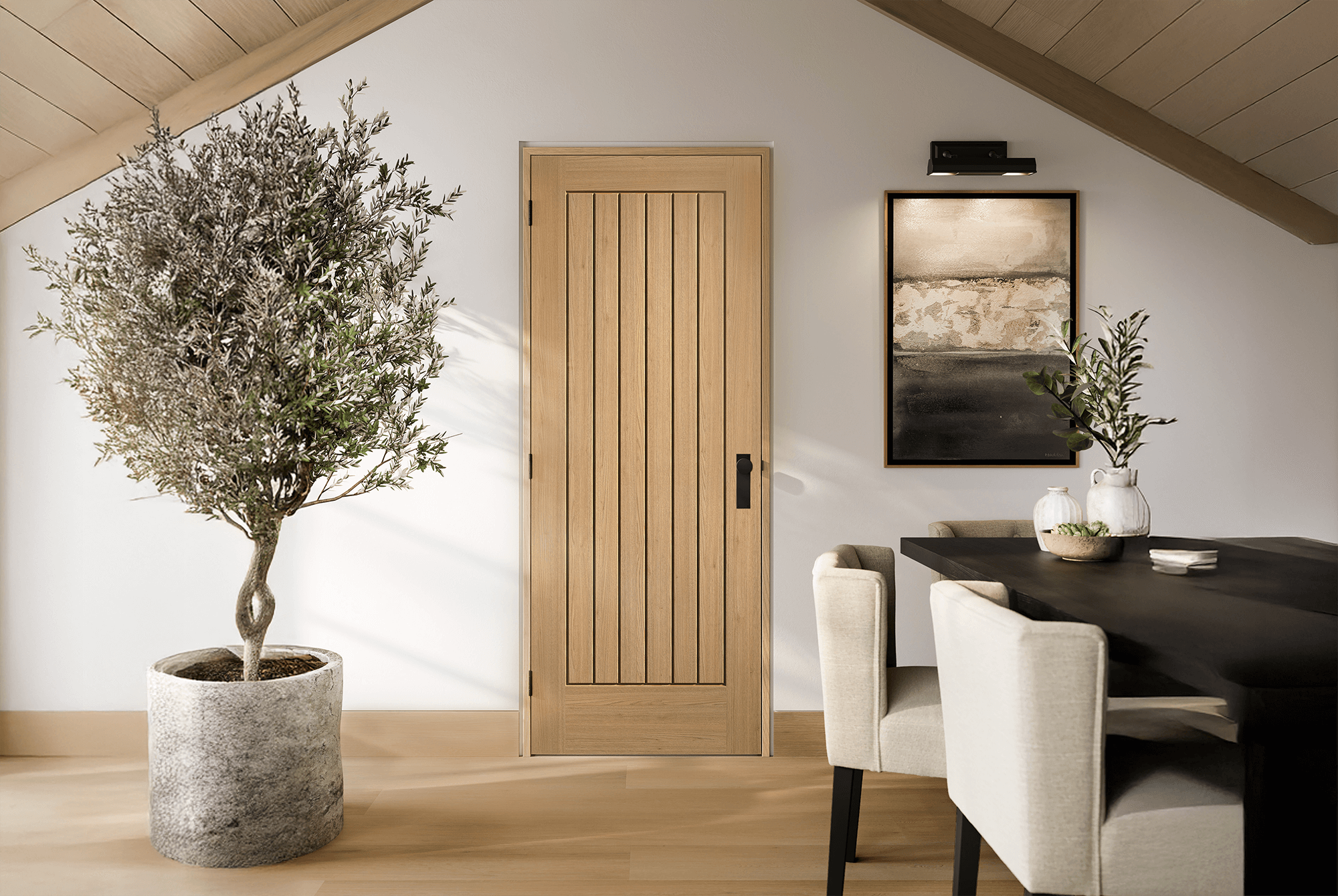 internal oak door with engineered core and solid lippings