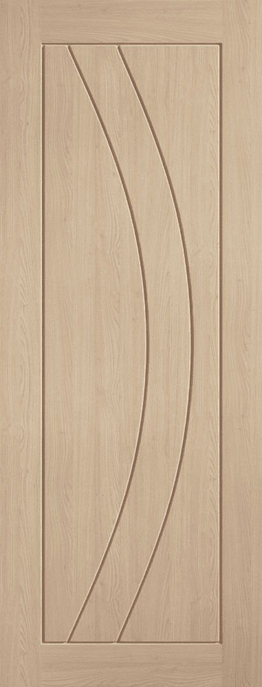 Girona untreated oak internal door with curved panel design